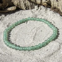 Grøn Jade armbånd 4 mm