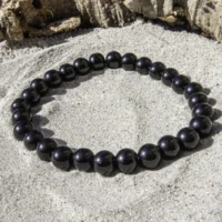 Sort Onyx 8 mm armbånd