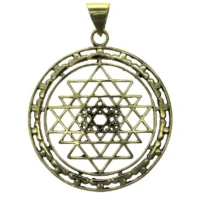 Sri Yantra halskæde vedhæng i bronze